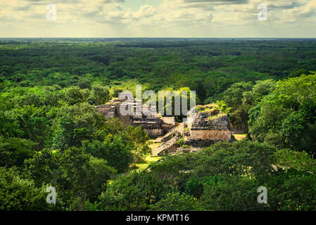 Ek Balam Maya sito archeologico. Le rovine Maya, la penisola dello Yucatan, Messico Foto Stock