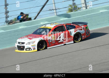 HOMESTEAD, FL - 16 novembre: Kevin Harvick durante la NASCAR Sprint Cup Series Ford EcoBoost 400 a Homestead-Miami Speedway su Novembre 16, 2014 a Homestead, Florida. Persone: Kevin Harvick Foto Stock