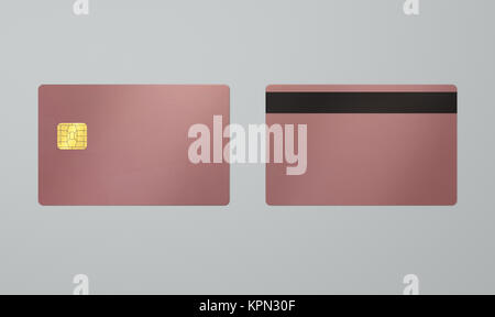 Rose gold card con ic Foto Stock