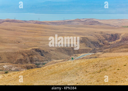 Deserto paesaggio di montagna, Giordania, Medio Oriente Foto Stock