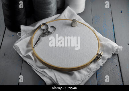 Set di oggetti per il cucito Foto Stock