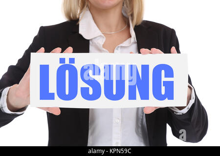 Il concetto di business con la soluzione per il problema di successo Foto Stock