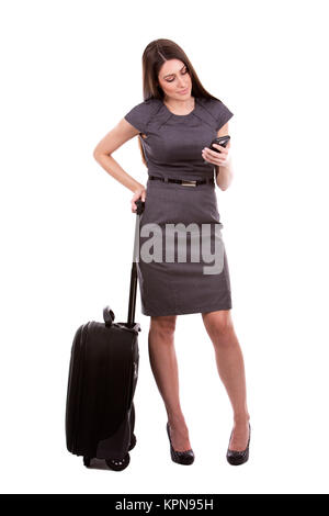 Business donna al telefono Foto Stock