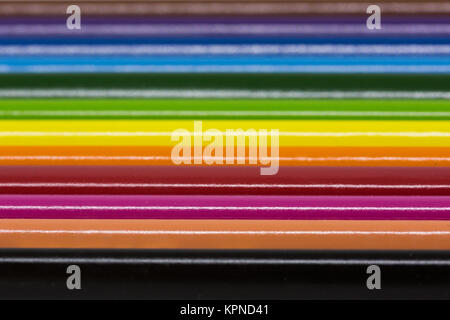 Abstract rainbow realizzato da matite di colore Foto Stock