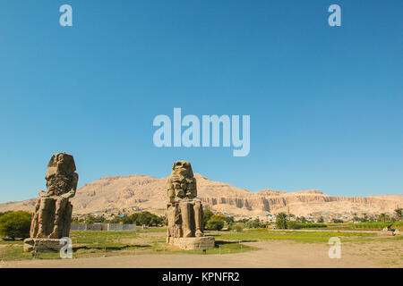 Colos di Memnon, Egitto Foto Stock