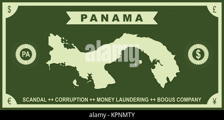 Carte di Panama scandalo 2016 illustrazione Foto Stock