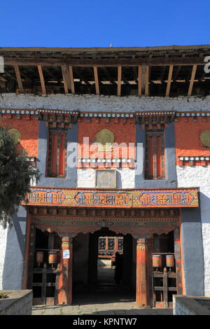 Il Jambay Lhakhang è un tempio e trova in Bumthang (Jakar) in Bhutan Foto Stock