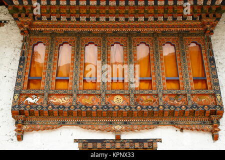 La pittura al dzong Foto Stock