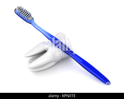 Un generico spazzolino da denti. 3D reso illustrazione. Foto Stock