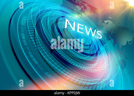 Grafica digitale moderno World News di sfondo per studio Foto Stock