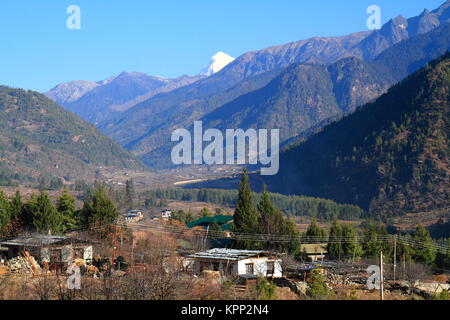 Paro Valley, Bhutan Foto Stock