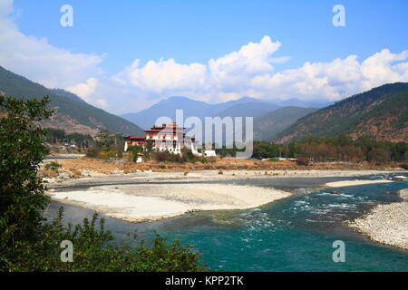 Il Punakha Dzong Foto Stock