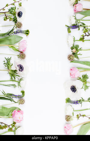 Fiori di Primavera, rosa e bianco Foto Stock