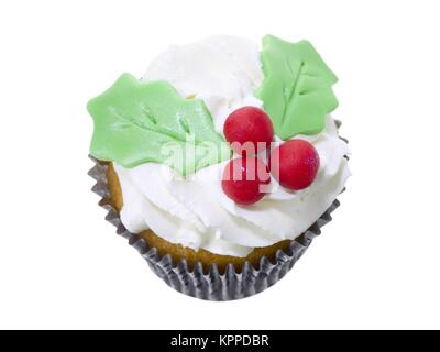 Holly cupcake Foto Stock