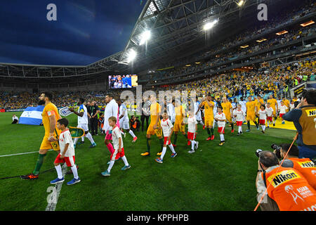 L Australia ha sconfitto Honduras 3-1 per vincere la Coppa del Mondo di spareggio intercontinentale e di qualificarsi per la fase finale della Coppa del Mondo in Russia 2018 dotate di: atmosfera dove: Sydney, Australia quando: 15 Nov 2017 Credit: WENN.com Foto Stock