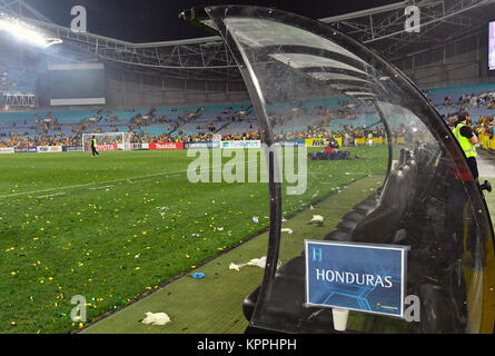 L Australia ha sconfitto Honduras 3-1 per vincere la Coppa del Mondo di spareggio intercontinentale e di qualificarsi per la fase finale della Coppa del Mondo in Russia 2018 dotate di: atmosfera dove: Sydney, Australia quando: 15 Nov 2017 Credit: WENN.com Foto Stock