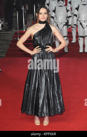 Daisy Ridley assiste la premiere europeo di Star Wars - ultimi Jedi alla Royal Albert Hall di Londra. Dodicesimo Dicembre 2017 © Paul Treadway Foto Stock