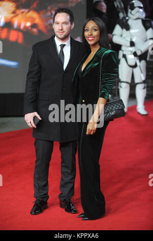 Alexandra Burke assiste la premiere europeo di Star Wars - ultimi Jedi alla Royal Albert Hall di Londra. Dodicesimo Dicembre 2017 © Paul Treadway Foto Stock