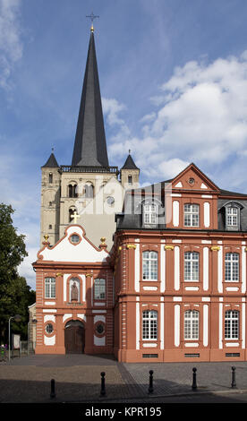 L'Europa, la Germania, l'Abbazia Brauweiler in Pulheim-Brauweiler, chiesa di San Nikolas. Europa, Deutschland, die Abtei Brauweiler in Pulheim-Brauweiler, Kir Foto Stock