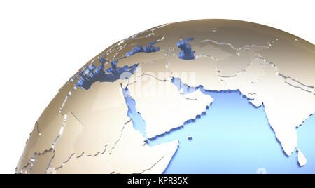 Medio Oriente sulla massa metallica Foto Stock