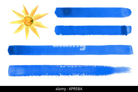 Uruguay bandiera illustrazione Foto Stock