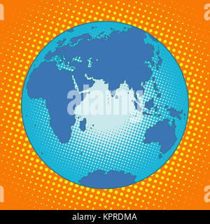 Massa Eurasia Africa Australia Antartide Asia Europa Foto Stock