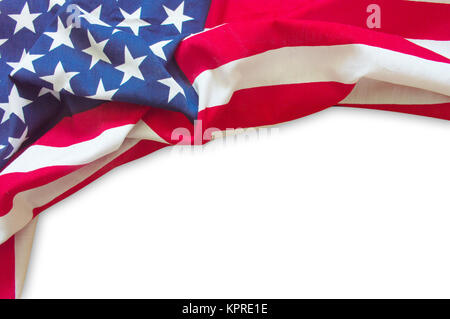 Bandiera americana isolato di confine Foto Stock
