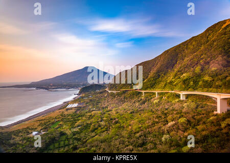 Hachijojima, Tokyo, Giappone paesaggio dell'isola. Foto Stock