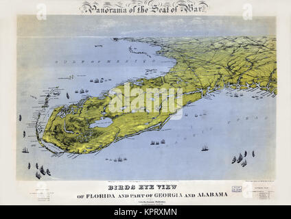 Mappa di battaglia di Chickamauga Foto Stock