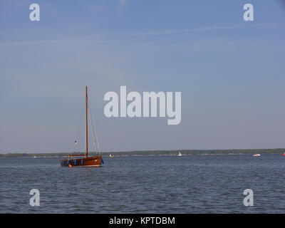 Barca sul Meer Steinhuder Foto Stock