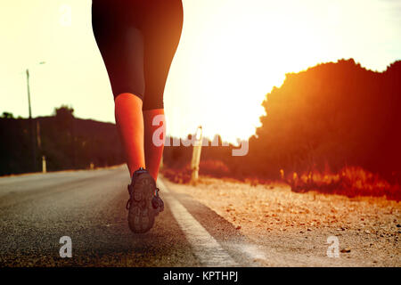 Gambe in esecuzione Foto Stock