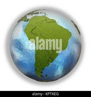 Sud America sul pianeta terra Foto Stock