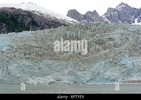 Parte anteriore del ghiaccio di un ghiacciaio di marea Foto Stock