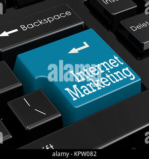 Internet marketing concetto. 3D Render. Foto Stock