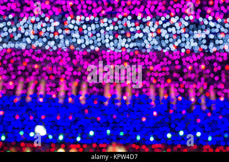 Abstract circolare sfondo bokeh di fondo della luce di Natale Foto Stock