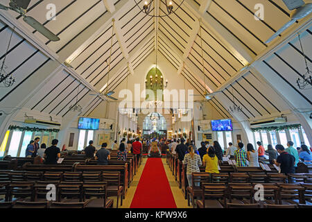 Vista della cattedrale di Santa Maria Vergine (St. Mary Cattedrale), una diocesi anglicana chiesa situata a Kuala Lumpur in Malesia Foto Stock