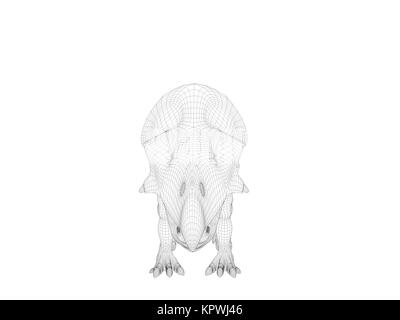 3d dinosauro wireframe Foto Stock