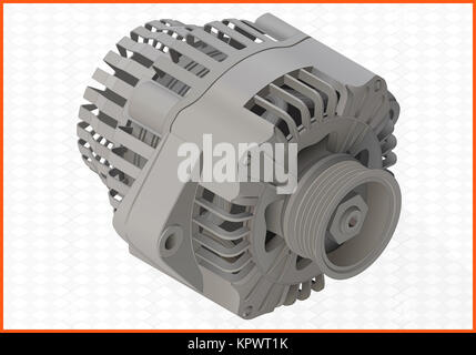 Alternatore prospettiva isometrica view flat Foto Stock