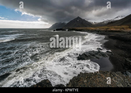 Seascape nell'area Stokknes, Islanda Foto Stock