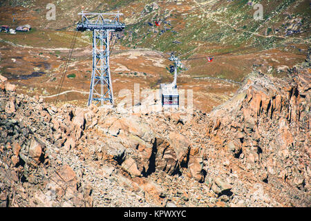 Cabina di funivia teleferica Foto Stock