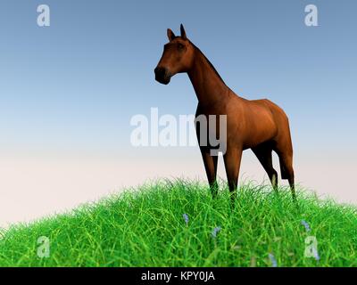 3d animale in medow Foto Stock