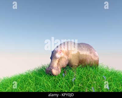 3d animale in medow Foto Stock