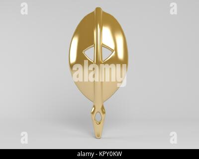 3d maschera dorata Foto Stock