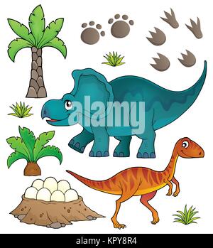 Argomento di dinosauri set 6 Foto Stock