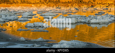 Salgemma formazioni di tufo Tramonto sul lago Mono California natura all'aperto Foto Stock