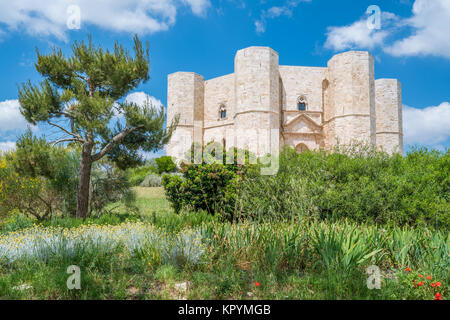 Castel del Monte, famosa fortezza medievale in Puglia, Italia meridionale. Foto Stock