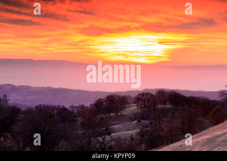 Drammatica Cielo di Silicon Valley da Hamilton MT. Foto Stock