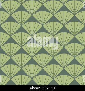 Ventola normale sfondo. Basata sul tradizionale giapponese del ricamo. Abstract Seamless pattern. Sulla base di cucitura Sashiko - uchiwa. Illustrazione Vettoriale