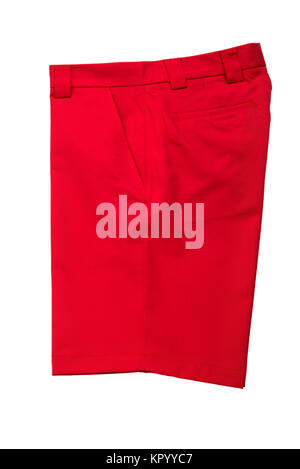 Breve pantaloni rossi per gli uomini Foto Stock