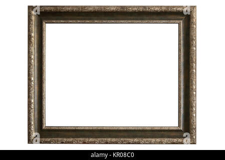 Ottone cornice immagine su sfondo bianco Foto Stock